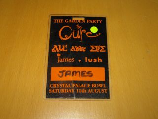 The Cure / All About Eve / James - The Garden Party Tour Pass (promo Ticket)