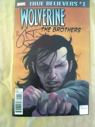 Wolverine Comic Book 1 Signed By Hugh Jackman Marvel Sticker 78058 Gradable
