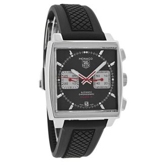 Tag Heuer Monaco Mens Black Swiss Chronograph Automatic Watch Caw2114.  Ft6021