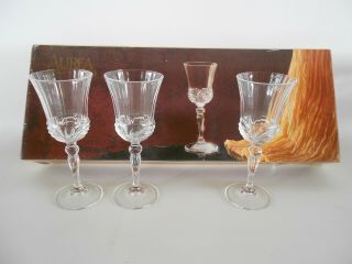Aurea By Rcr Royal Crystal Rock Set Of 3 Wine Goblets 5 1/2 " Model 342527