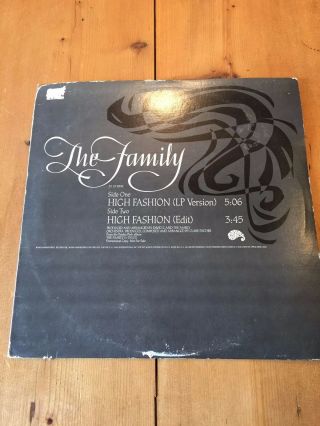 Extremely Rare 1985 Prince " The Family - High Fashion " Promo Vinyl 12 " Record