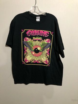 Sublime With Rome Black Graphic T - Shirt Xl Concert T
