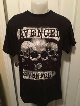 Avenged Sevenfold Shirt Size Large Five Finger Death Punch Metallica Disturbed