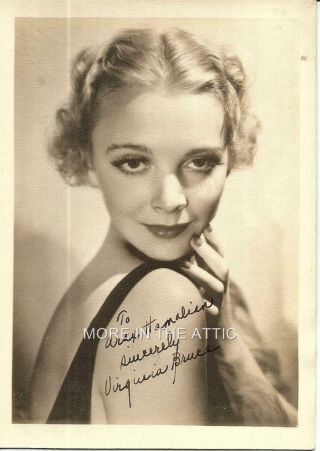 Virginia Bruce Young Sexy Orig Vintage Autographed Signed Portrait Photo