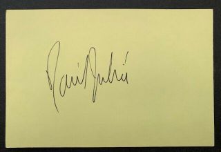 Signed In 1982 - Raul Julia - Addams Family - Kiss Spider Woman - Gumball Rally