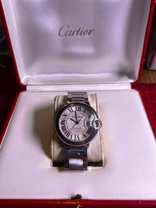 Cartier Ballon Bleu Steel Silver Dial Ladies 36mm Automatic Watch 3284 W6920041
