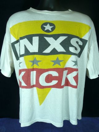 Authentic Vintage 1988 Inxs European " Kick Off Tour " T - Shirt