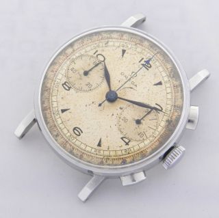 Omega 33.  3 Stainless Steel Vintage Chronograph Watch 100 2393