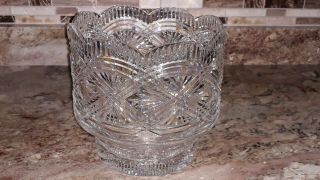Large Waterford Crystal Bowl 7.  5 " X 7.  75 "