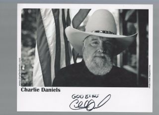 Charlie Daniels Signed 8x10 Autographed Photo Picture Auto Devil Went Down