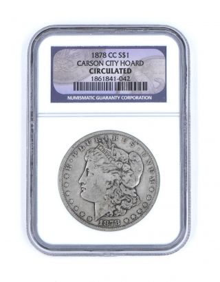 1878 - Cc $1 Morgan Carson City Hoard 90 Silver Dollar Us Coin Ngc Circulated