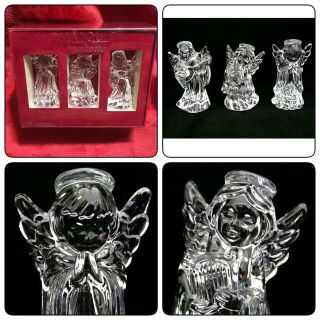 Waterford Marquis Miniature Crystal Nativity Set Of 3 Angel Figurines