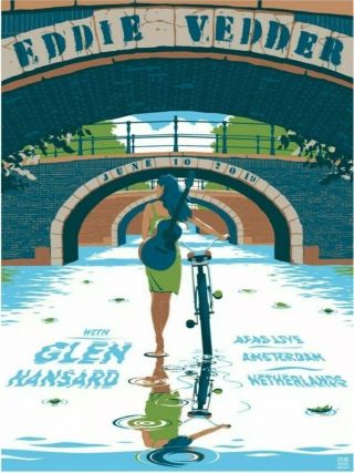 Eddie Vedder Pearl Jam Amsterdam Steve Thomas Concert Poster 2019 Show Edition