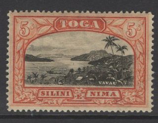 Tonga Sg53 1897 5/= Black & Brown - Red Mnh