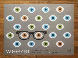 Weezer - 2017 - The Showbox - Seattle - Kii Arens - Poster - Rivers Cuomo