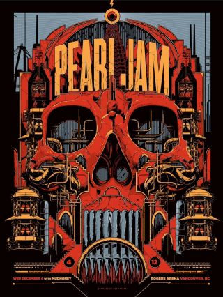 Pearl Jam - Ken Taylor Show Edition Vancouver,  Canada Rogers Arena Poster