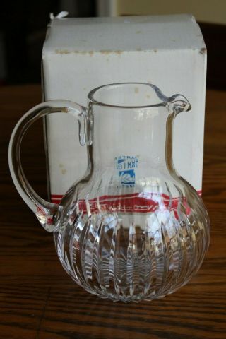 Peerage By Astral Cut Lead Crystal Hand Blown Water Jug Pitcher Org Box