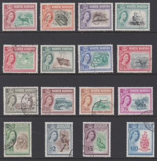 North Borneo Eii 1961 Definitive Complete Set Sg391 - 406