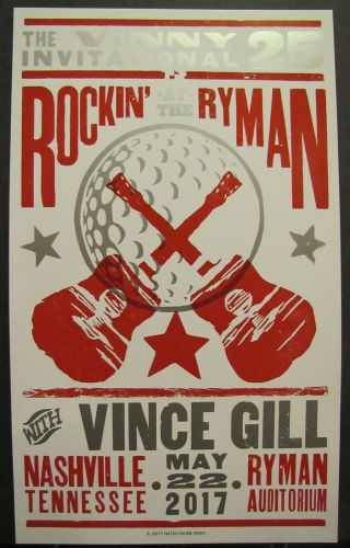 Hatch Show Print Poster Ryman Nashville Vince Gill Rockin 