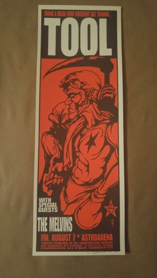 Rare Tool / Melvins Red Handbill Print Jermaine Rogers Devil Boxer Gig Poster 98