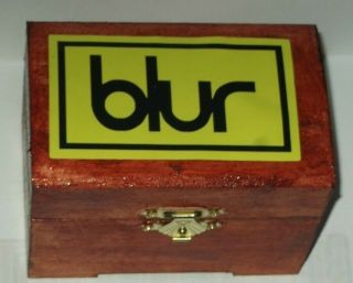 Blur.  Britpop.  Wood Storage Box.  Plectrums,  Strings Etc,  Guitar,  Jewellery.  Gift