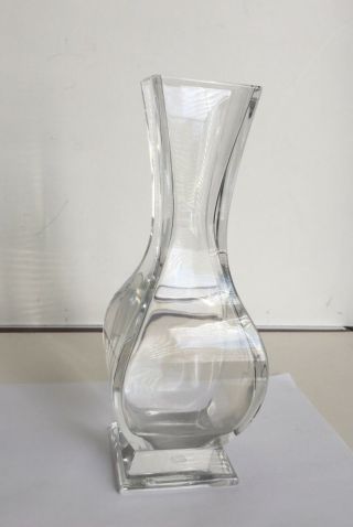 Vintage Faceted Baccarat Crystal " Lotus " Vase With Stand - Awesome