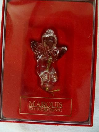 Marquis Waterford Crystal Cherub/angel W/ Trumpet Christmas Ornament