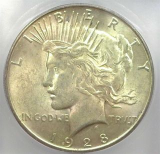 1928 - S Peace Silver Dollar Icg Ms61 Lists For $215