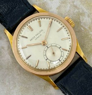Vintage Patek Philippe Wristwatch Ref.  448 18kt Rose Gold w/Original Box 3