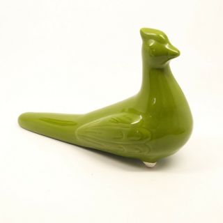 Mod Retro Mid - Century Ceramic Green Bird By Jaru Of California