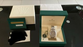 Rolex Oyster Perpetual 114300 Drso Dark Rhodium Dial 39mm Watch