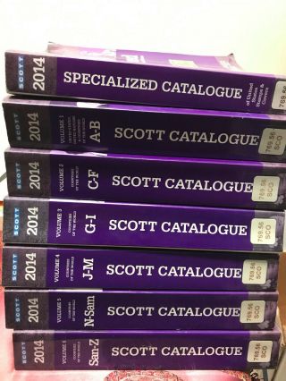2014 Scott Stamp Catalogs Complete Set Volume 1 - 6,  Specialized Us (7 Books)