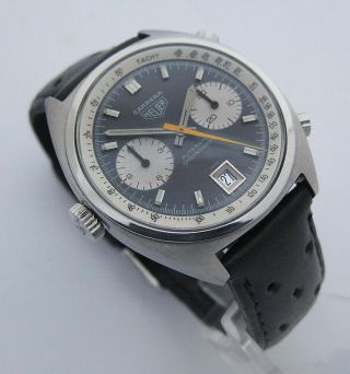 Heuer Carrera 30 Ref.  1153n Mark I Vintage Automatic Chronograph Cal.  12 Blue Dial