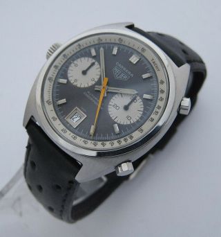 HEUER Carrera 30 ref.  1153N Mark I Vintage Automatic Chronograph cal.  12 Blue dial 3