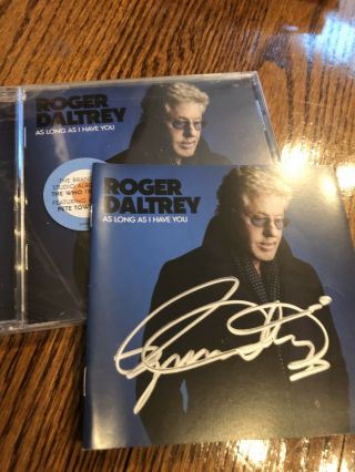 Roger Daltrey Signed Cd As Long As I Have You The Who Autographed