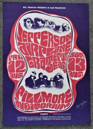Grateful Dead,  Jefferson Airplane,  John Graham Pre,  Wes Wilson Vintage Poster