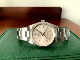 Rolex Air King Precision Stainless Silver Dial 34mm Watch Oyster Band 3