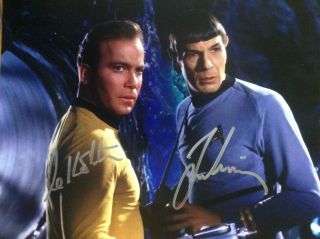 William Shatner Leonard Nimoy Star Trek 8 - 10 Photo Signed