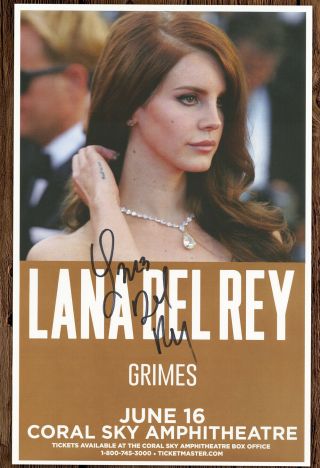 Lana Del Rey Autographed Gig Poster Video Games