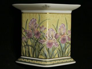 Rare Galante Iris Rosa Pattern Kaiser Germany Porcelain Vase/planter