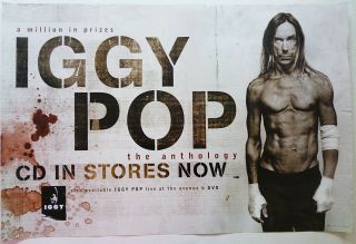 Iggy Pop The Anthology Official Uk Record Company Poster