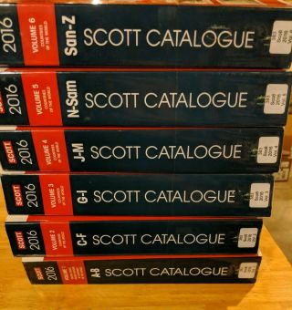 Complete Set Of 2016 Scott Catalogs (6 Volume Worldwide)