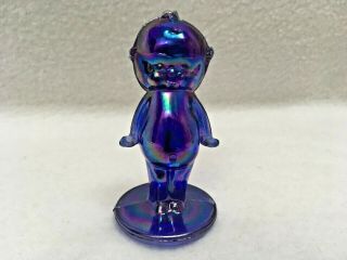 Boyd Glass Kewpie Doll Cobalt Blue Carnival Figurine