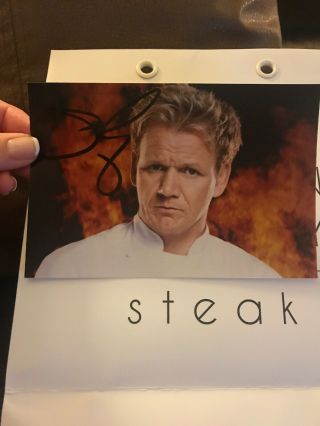 Gordon Ramsay Steak Signed 4 X 6 Photo & Gift Bag - Paris Casino Las Vegas 3