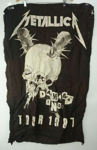 Vintage Metallica Damage Inc.  Tour Tapestry Banner Wall Hanging