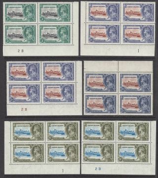 Cayman Islands 1935 Kgv Silver Jubilee Blocks To 6d Sg108 - 110 Inc Plate Nos