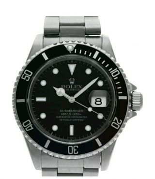 Rolex Submariner 16610 Stainless Steel Black Dial 40mm Automatic Watch
