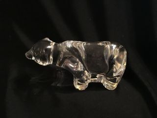 Villeroy & Boch Lead Crystal Glass Polar Bear Figurine Stamped EUC 3
