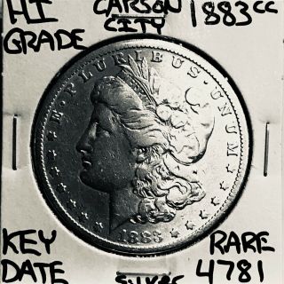 1883 Cc Morgan Silver Dollar Hi Grade U.  S.  Rare Key Coin 4781