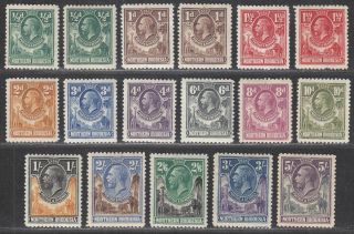 Northern Rhodesia 1925 King George V Set To 5sh Sg1 - 14 Cat £200 Toned Gum